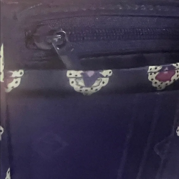 Vera Bradley Blue and Purple Floral Tri-Fold Wallet - Picture 8 of 8